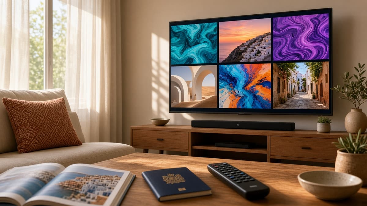 Salon au Maroc regardant la TV avec un abonnement IPTV